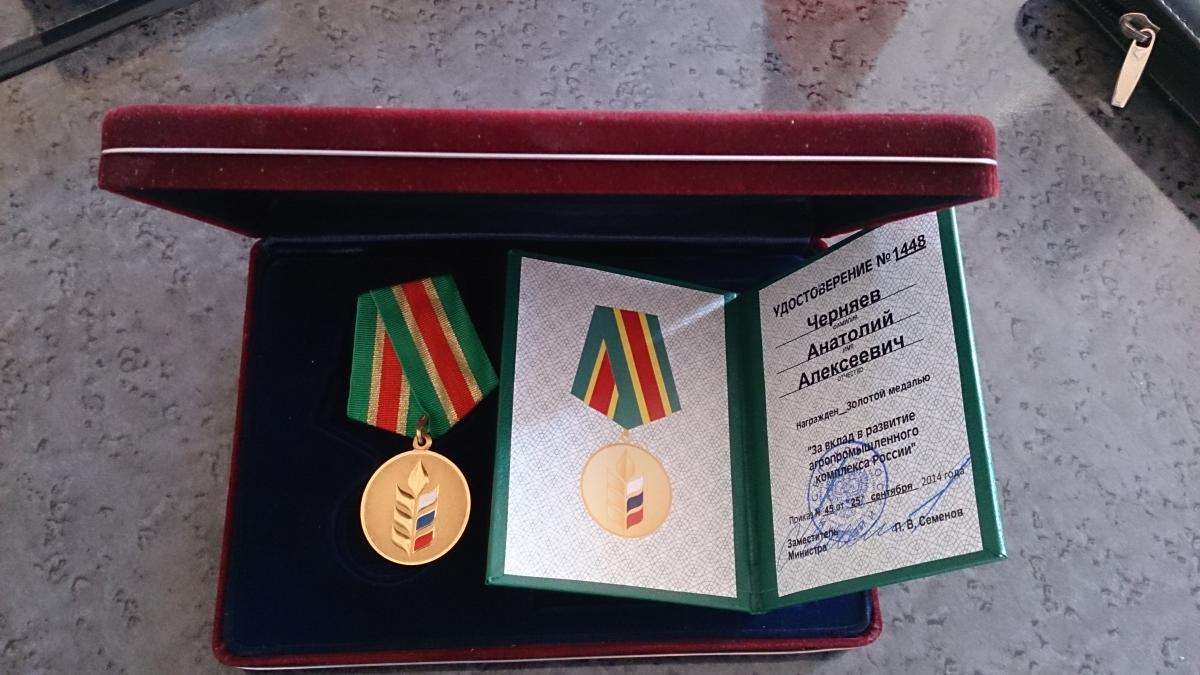 Заведующий кафедрой награжден золотой медалью «За вклад в развитие агропромышленного комплекса России» Фото 1 Заведующий кафедрой награжден золотой медалью «За вклад в развитие агропромышленного комплекса России» Фото 1