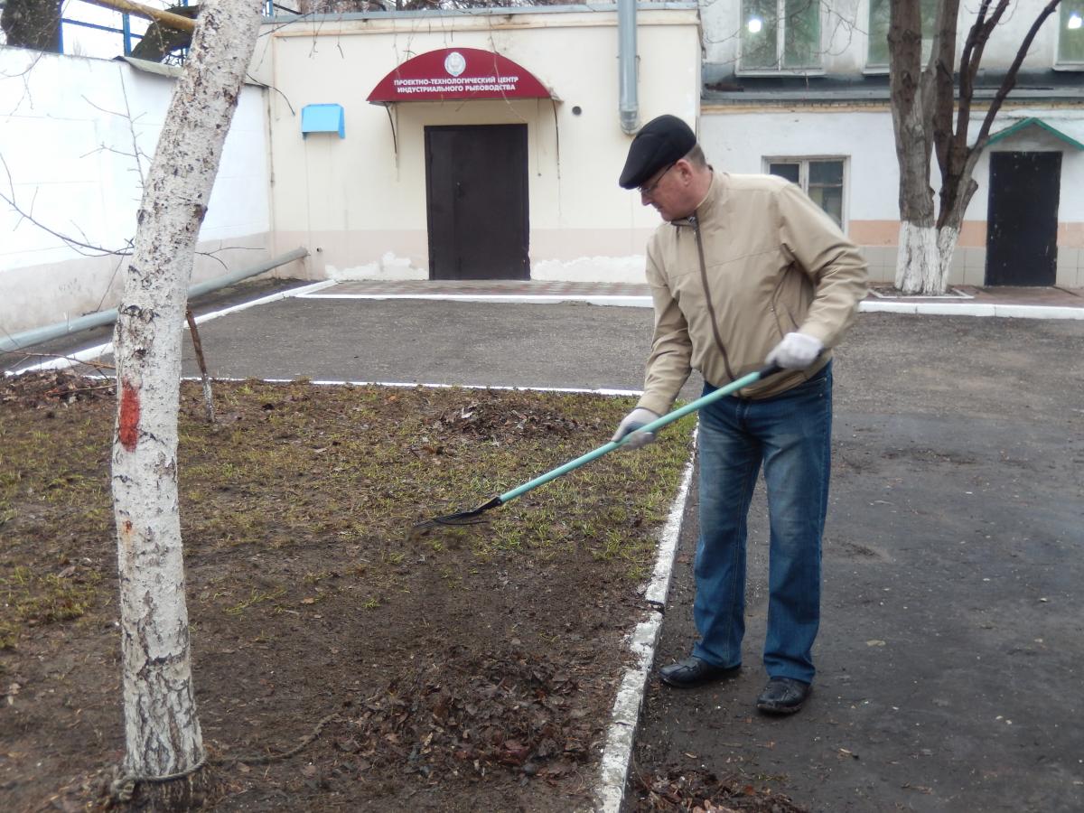 Коллектив кафедры на субботнике Фото 3