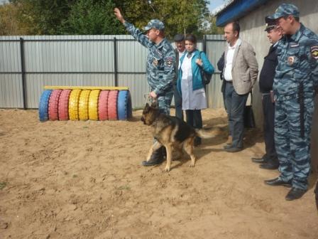 Экскурсионная встреча студентов Краснокутского зооветеринарного техникума  с сотрудниками  кинологического центра отдела МВД России по Краснокутскому району. Фото 7