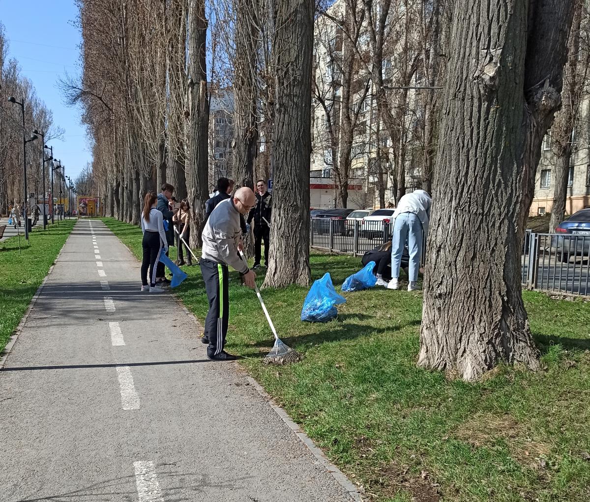 Студенты СГАУ приняли участие в городском субботнике Фото 24