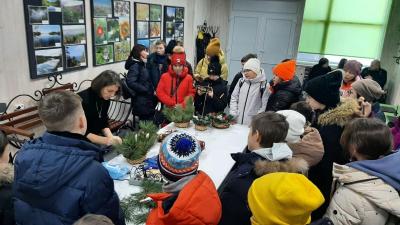 Мастер-класс "Новогодняя композиция" в рамках  открытия детского технопарка «Кванториум»