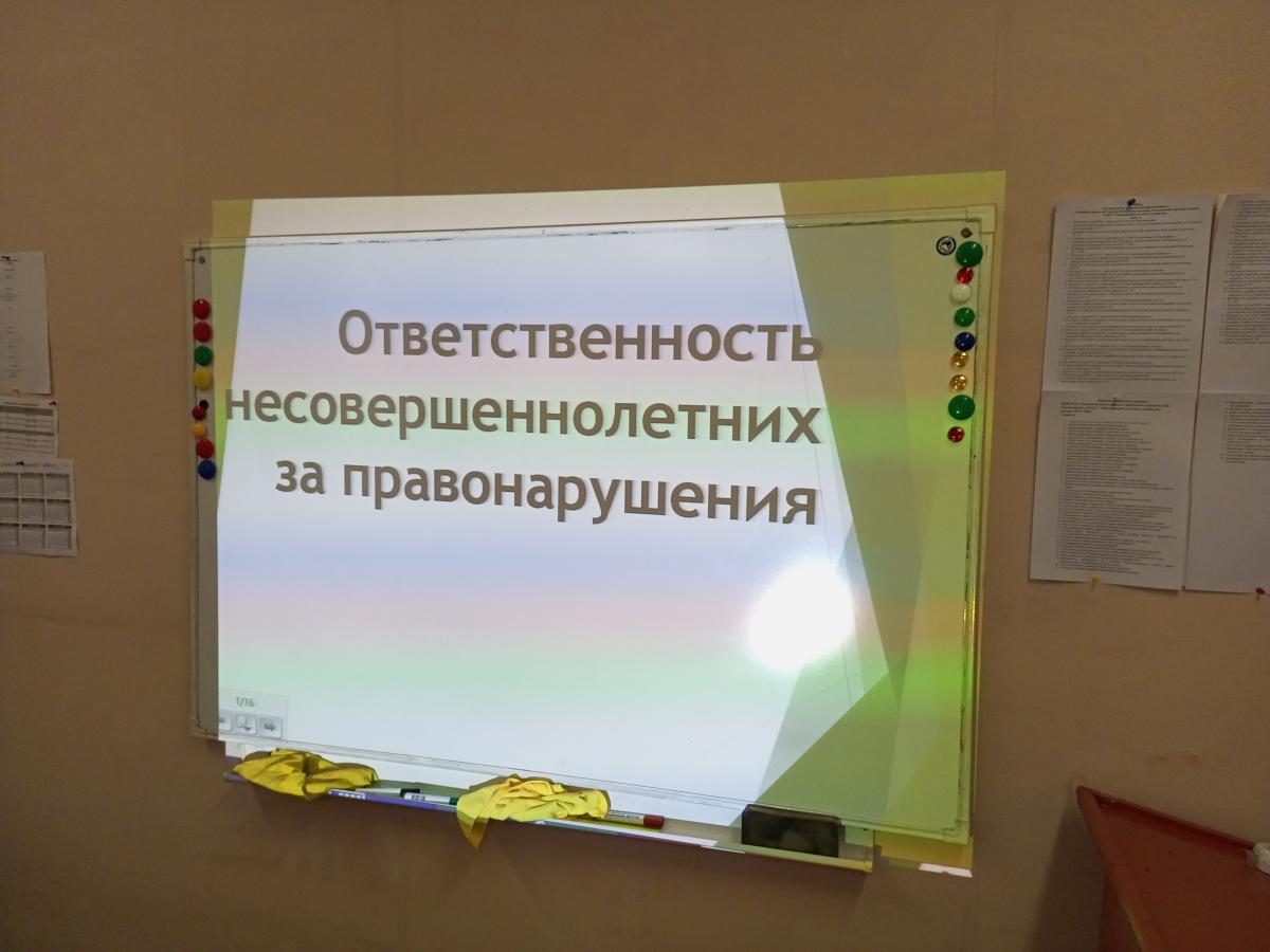 классный час на тему: "Ответственность за правонарушения несовершеннолетних". Фото 1