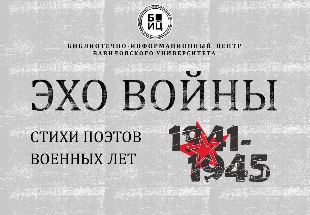 Эхо войны: стихи поэтов военных лет