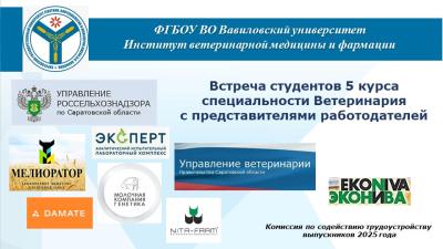 Встреча будущих выпускников Института ветеринарной медицины и фармации 2025 года с потенциальными работодателями