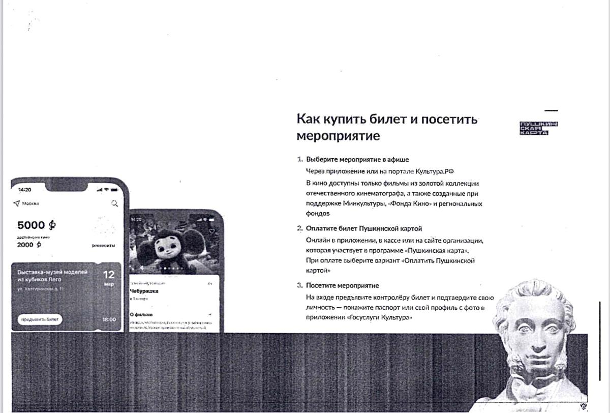Информация о программе «Пушкинская карта» Фото 9