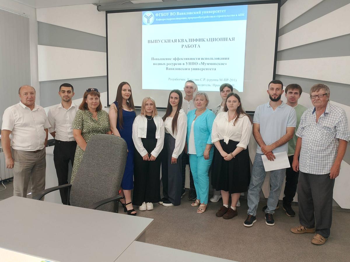 Завершились защиты выпускных квалификационных работ по направлению подготовки «Природообустройство и водопользование»