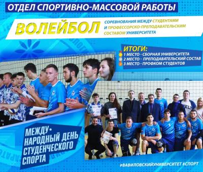 В Вавиловском университете состоялись соревнования по волейболу