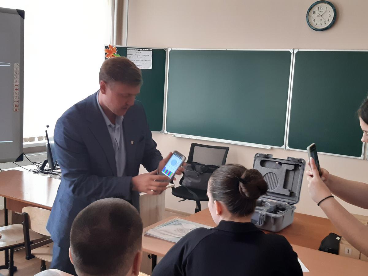 Профориентационная работа кафедры «Гидромелиорация, природообустройство и строительство в АПК» с учащимися МАОУ «СОШ №18 УИП им. О.П. Табакова» г. Саратова Фото 1