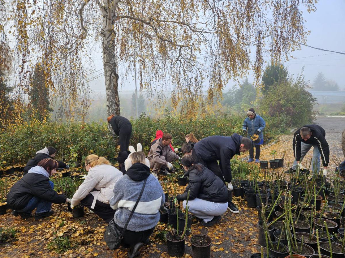 Участие студентов в подготовке питомников Агроцентра к зиме Фото 1