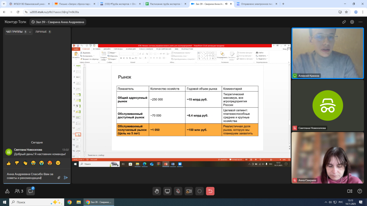 Участие в проектно-образовательном интенсиве  «Траектория роста» Осень 2025
