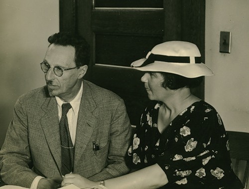 Г.К. Мейстер и Л.А. Мейстер в Америке 1936 г.