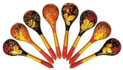 Ложки с хохломской росписью