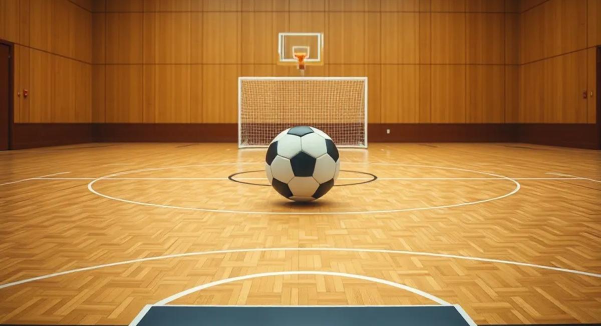 Соревнования по мини-футболу.