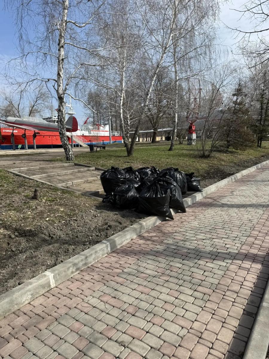 Преподаватели и студенты института агробизнеса приняли участие в городском субботнике Фото 3